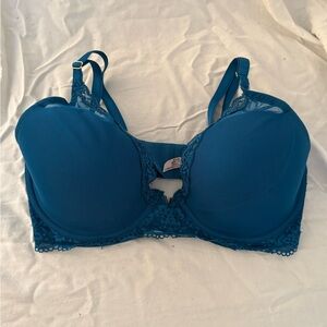 Victoria’s Secret Teal Lace Plunge Bra – 36DD – New